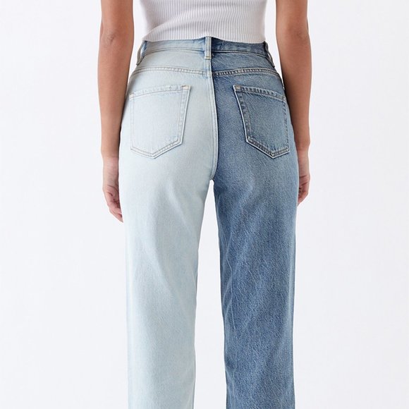 PacSun Two Piece High Waisted Straight Leg Jeans size 26 - Picture 3 of 3